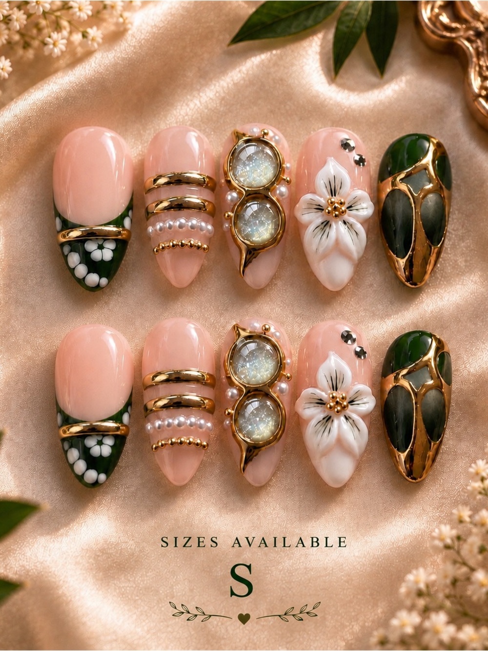 ✨ Botanical Bloom Press-On Nails ✨